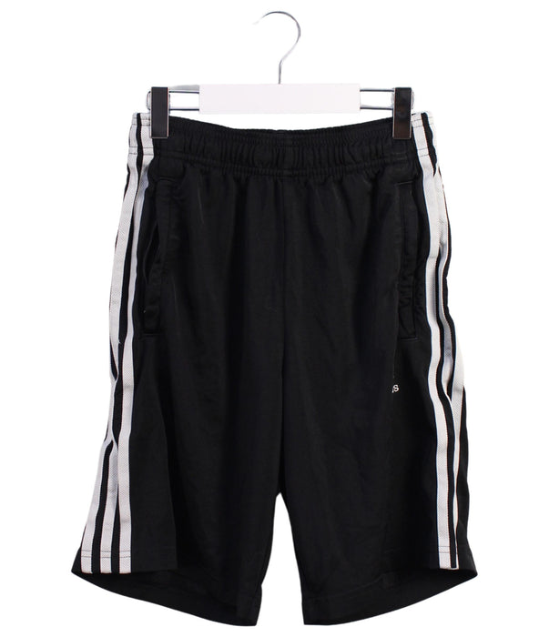 A Black Shorts from Adidas in size 11Y for boy. (Front View)