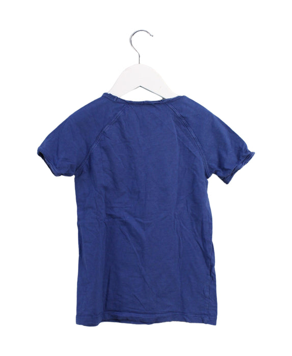 A Blue Short Sleeve Tops from Emile et Ida in size 6T for girl. (Back View)