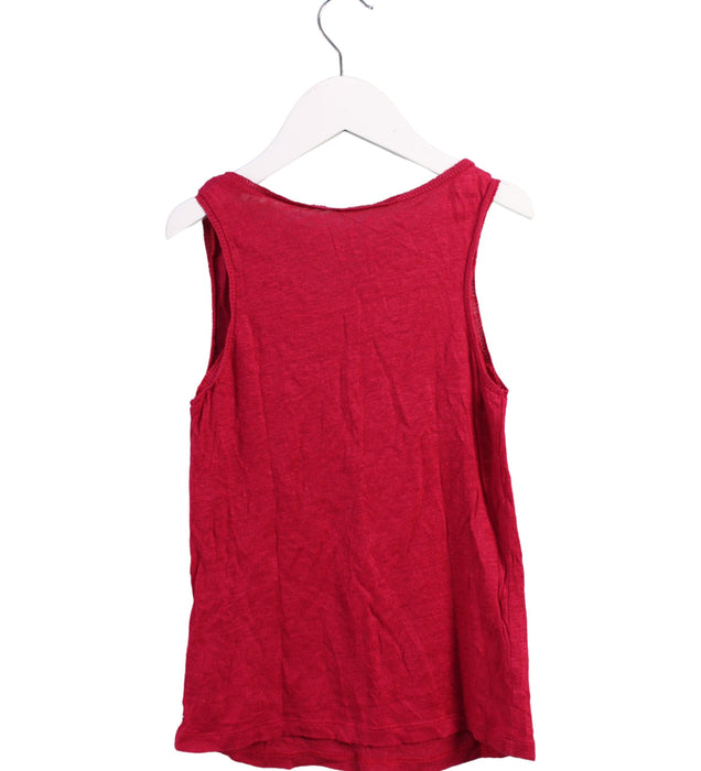 A Brown Sleeveless Tops from Bellerose in size 10Y for girl. (Back View)