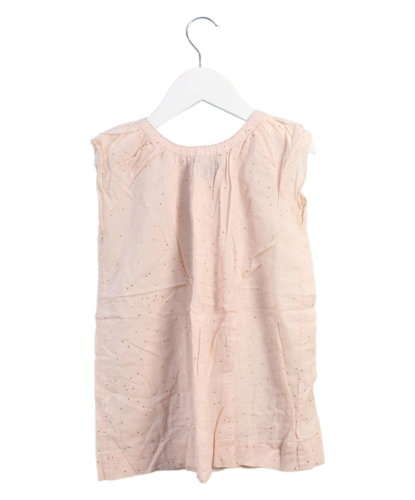 A Peach Short Sleeve Dresses from Velveteen in size 4T for girl. (Back View)