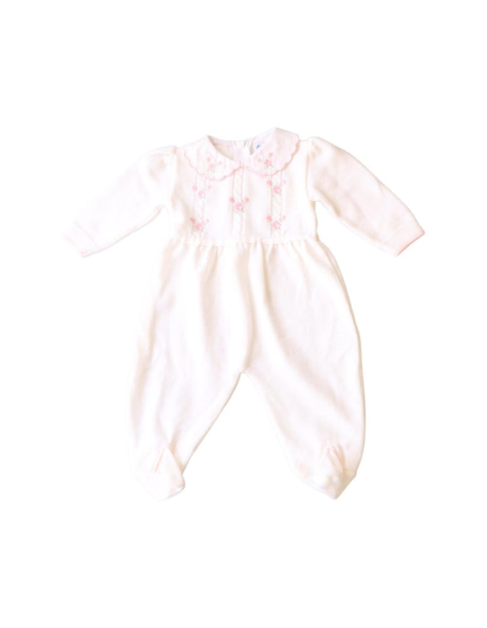 A Ivory Long Sleeve Jumpsuits from Feltman Brothers in size 0-3M for girl. (Front View)