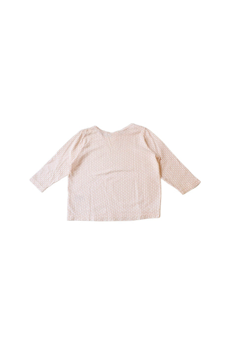 A Pink Long Sleeve Tops from Seed in size 6-12M for girl. (Back View)