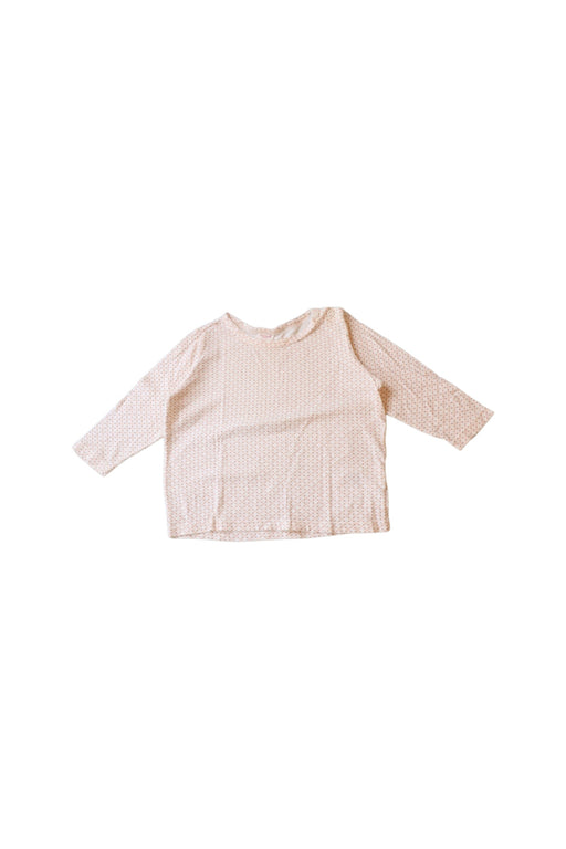 A Pink Long Sleeve Tops from Seed in size 6-12M for girl. (Front View)