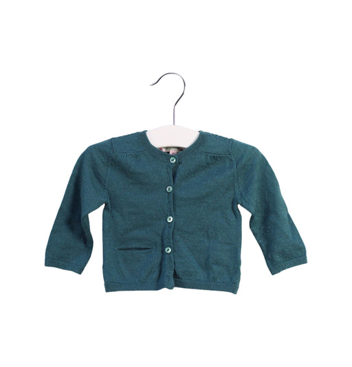 A Green Cardigans from Bonpoint in size 3-6M for boy. (Front View)