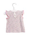 A Pink Short Sleeve Tops from Petit Bateau in size 3-6M for girl. (Back View)