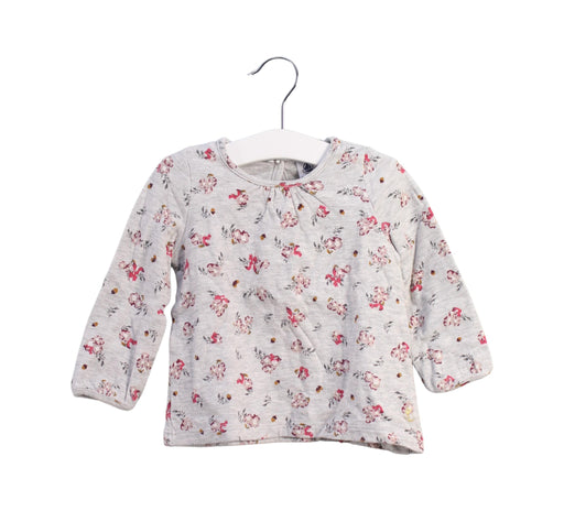 A Grey Long Sleeve Tops from Petit Bateau in size 12-18M for girl. (Front View)