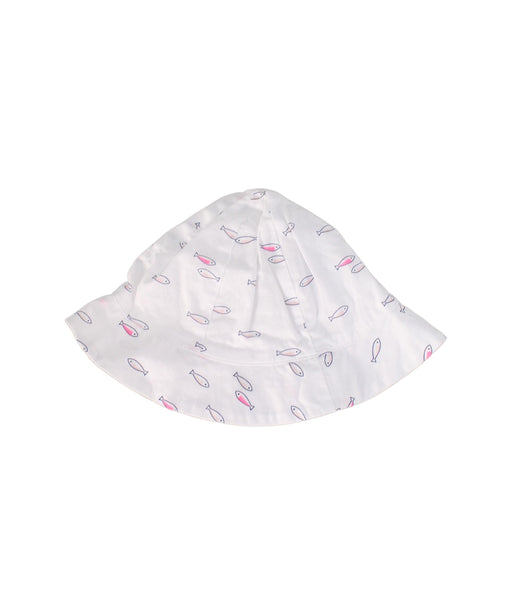 A White Sun Hats from Jacadi in size O/S for girl. (Front View)