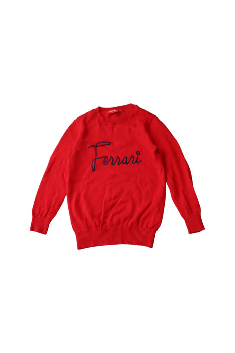 A Red Knit Sweaters from Ferrari in size 4T for boy. (Front View)