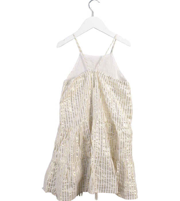 A White Sleeveless Dresses from Seed in size 4T for girl. (Back View)