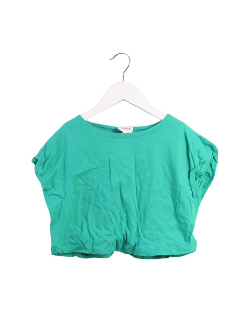 A Green Short Sleeve Tops from Seed in size 6T for girl. (Front View)