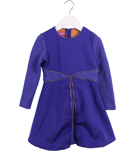 A Purple Long Sleeve Dresses from ValMax in size 4T for girl. (Front View)