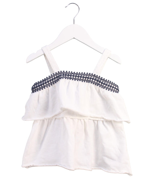 A White Sleeveless Tops from Tommy Bahama in size 4T for girl. (Front View)