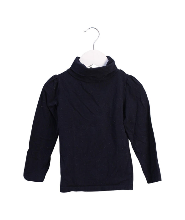 A Blue Long Sleeve Tops from Jacadi in size 4T for girl. (Front View)