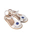 A White Sandals from Jacadi in size 5T for girl. (Front View)