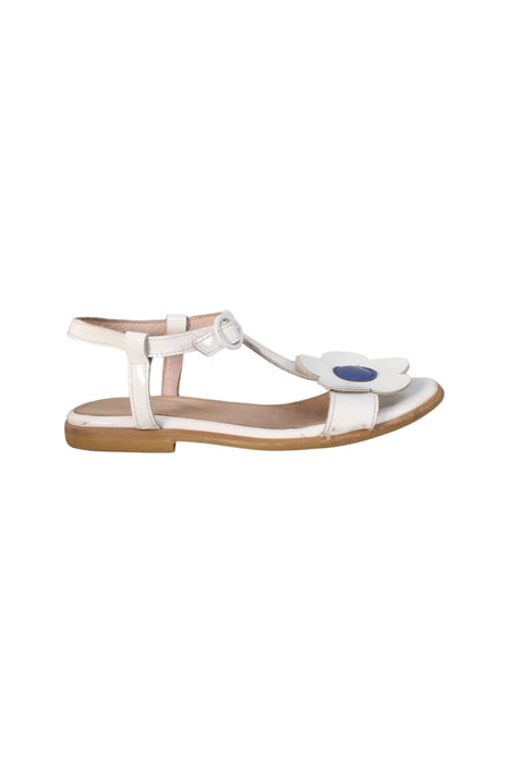 A White Sandals from Jacadi in size 5T for girl. (Back View)