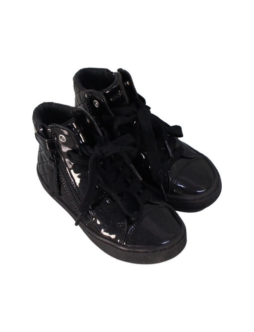 A Black Casual Boots from Geox in size 5T for boy. (Front View)