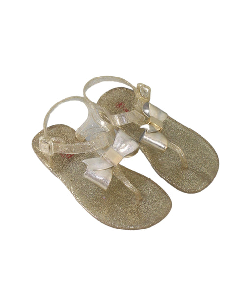 A Silver Sandals from Seed in size 5T for girl. (Front View)