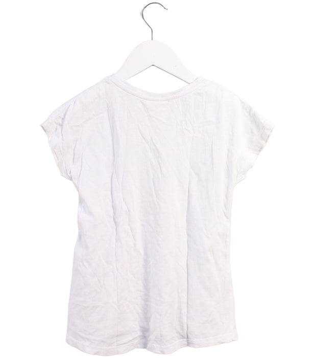 A White Short Sleeve Tops from Seed in size 5T for girl. (Back View)