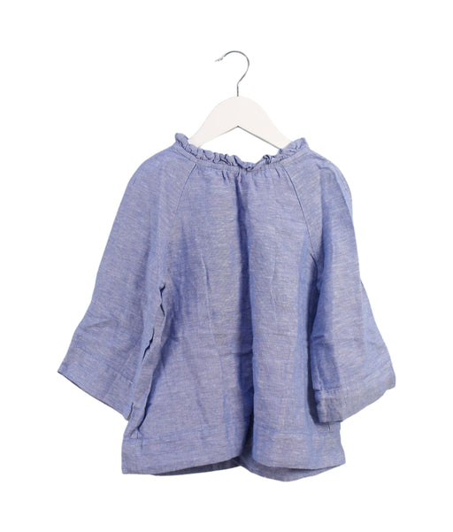 A Purple Long Sleeve Tops from Crewcuts in size 6T for girl. (Front View)