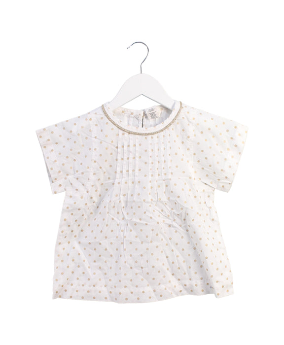 A White Short Sleeve Tops from Crewcuts in size 4T for girl. (Front View)