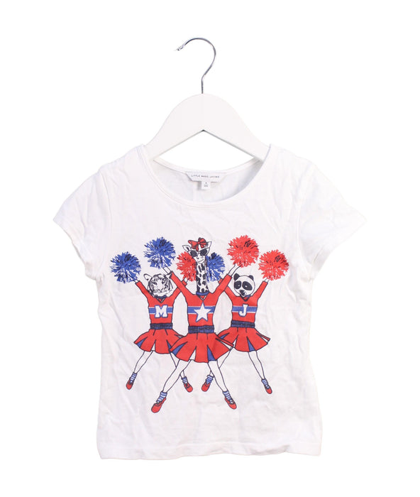 A White Short Sleeve T Shirts from Little Marc Jacobs in size 4T for girl. (Front View)