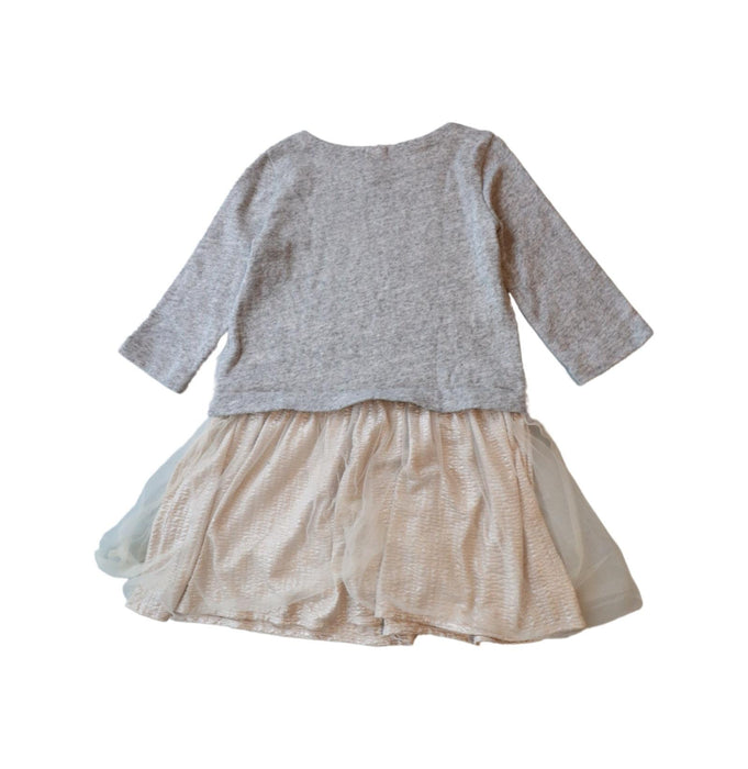 A Grey Sweater Dresses from Crewcuts in size 5T for girl. (Back View)