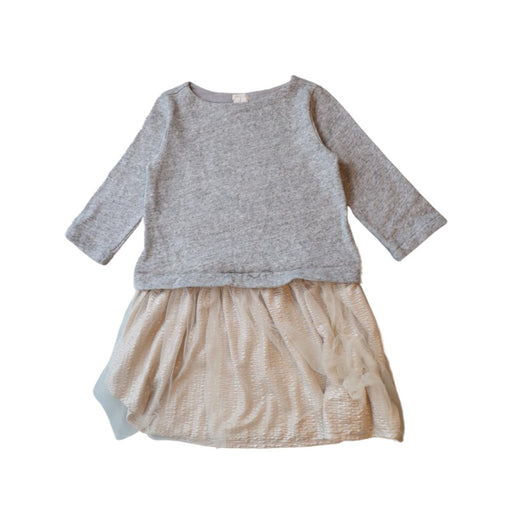 A Grey Sweater Dresses from Crewcuts in size 5T for girl. (Front View)