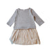 A Grey Sweater Dresses from Crewcuts in size 5T for girl. (Front View)