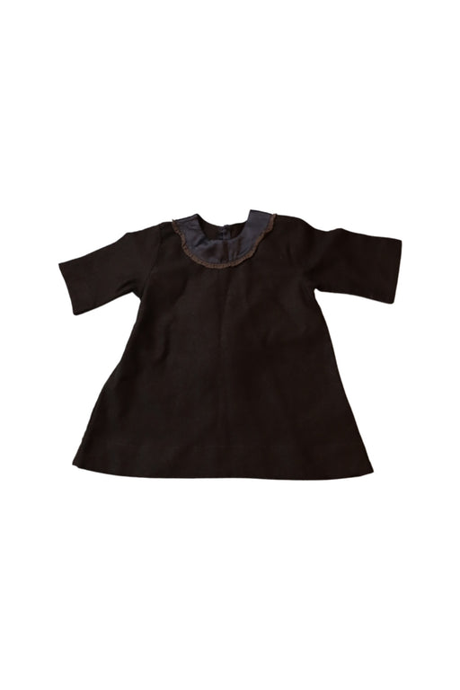 A Brown Long Sleeve Dresses from Caramel Baby & Child in size 6-12M for girl. (Front View)