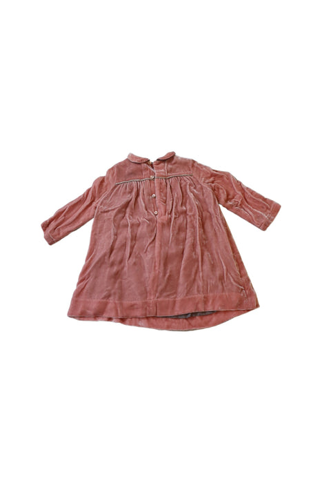 A Pink Long Sleeve Dresses from Bonpoint in size 12-18M for girl. (Back View)