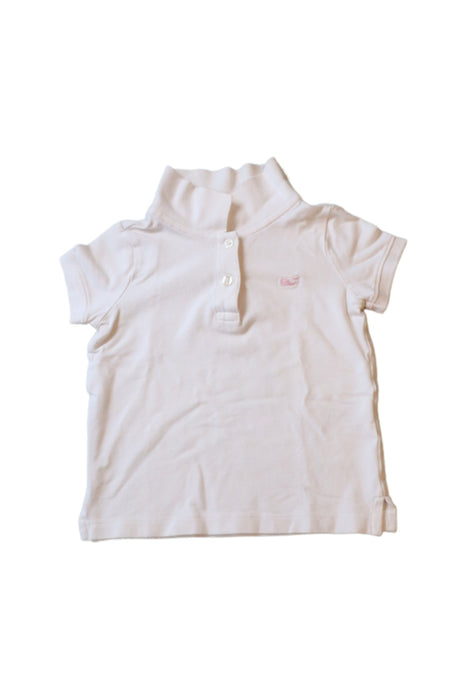 A White Short Sleeve Polos from Vineyard Vines in size 4T for girl. (Front View)