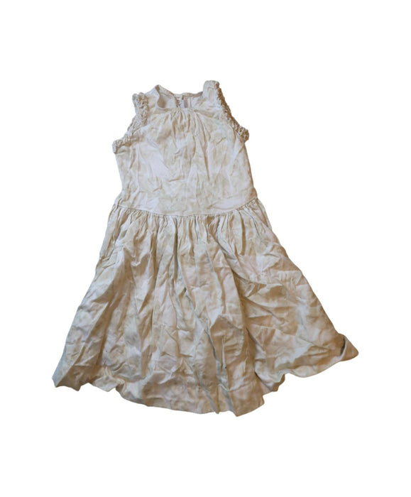 A Ivory Sleeveless Dresses from Petit Bateau in size 8Y for girl. (Front View)