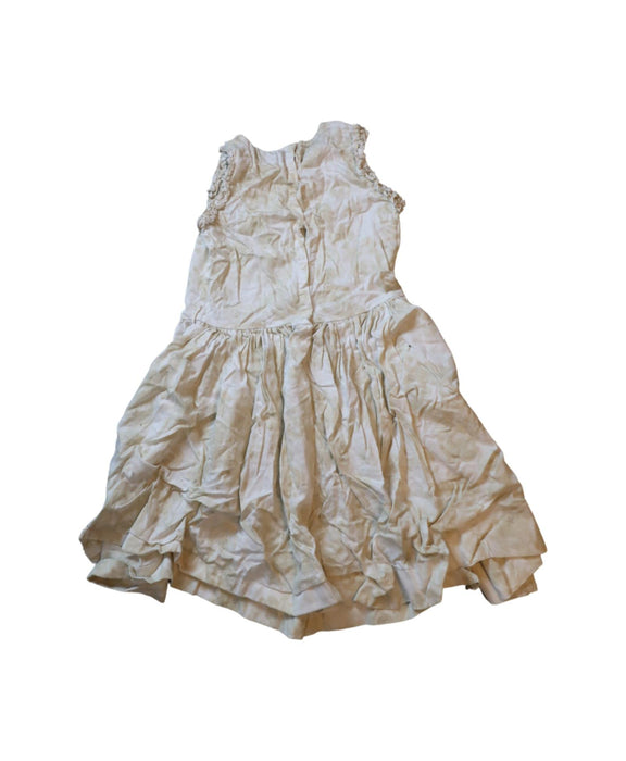 A Ivory Sleeveless Dresses from Petit Bateau in size 8Y for girl. (Back View)