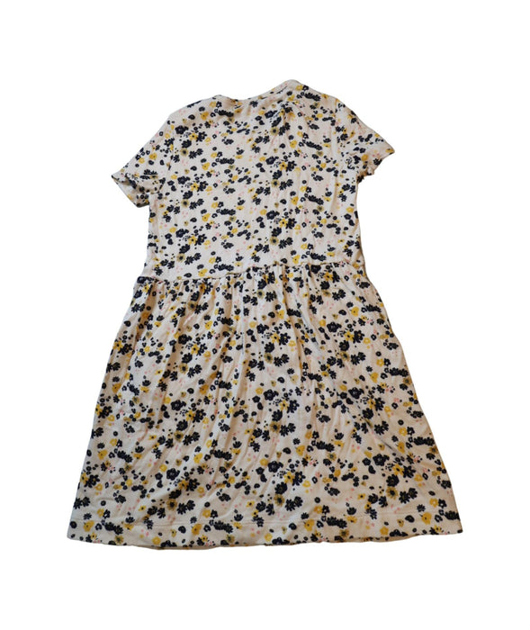 A Yellow Short Sleeve Dresses from Petit Bateau in size 10Y for girl. (Back View)