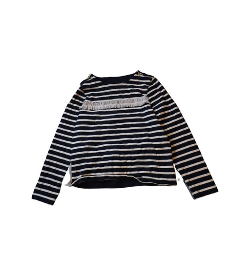 A Navy Long Sleeve Tops from Petit Bateau in size 10Y for girl. (Front View)