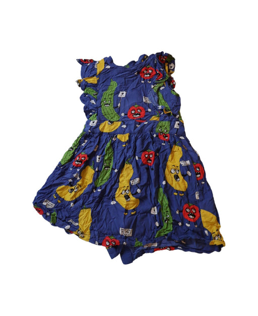 A Navy Sleeveless Dresses from Mini Rodini in size 7Y for girl. (Front View)