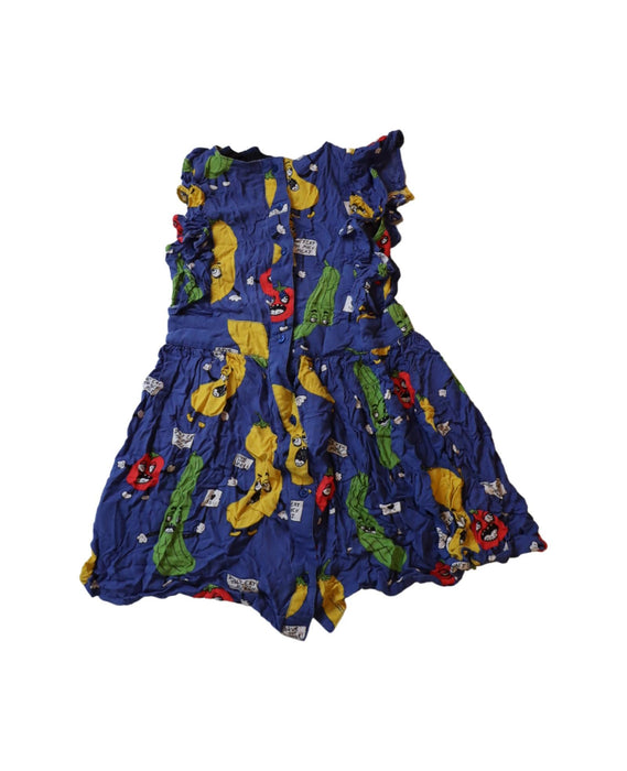 A Navy Sleeveless Dresses from Mini Rodini in size 7Y for girl. (Back View)