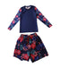 A Navy Swim Sets from Mazu in size 5T for boy. (Front View)