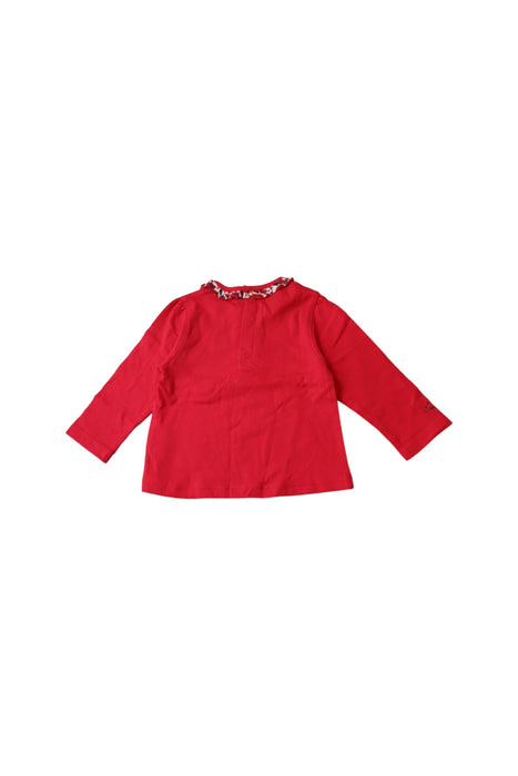 A Pink Long Sleeve Tops from La Compagnie des Petits in size 6-12M for girl. (Back View)