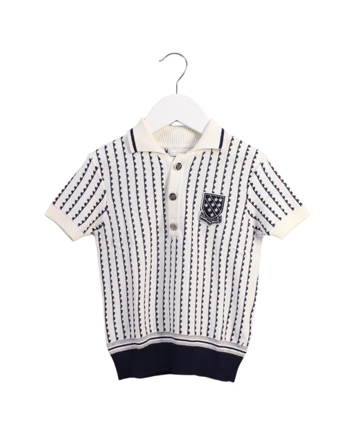 A Black Short Sleeve Polos from Nicholas & Bears in size 3T for boy. (Front View)