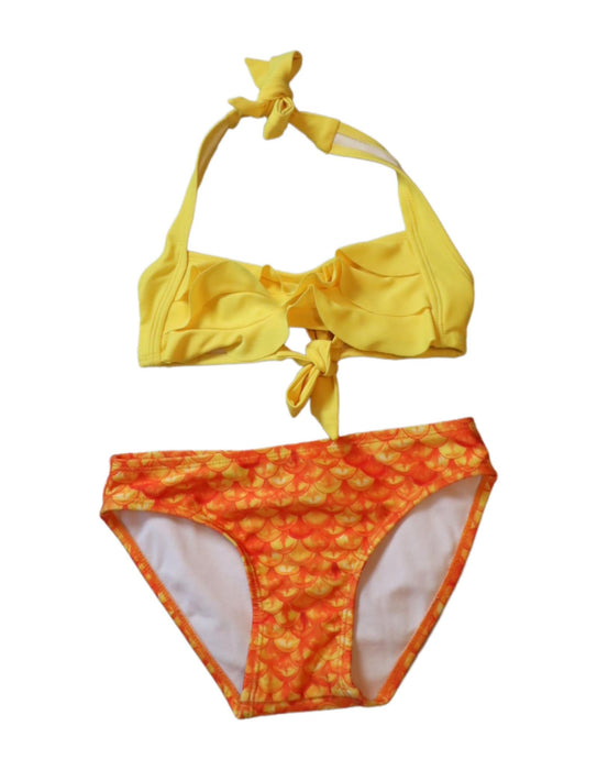 A Yellow Bikinis from FinFun in size 6T for girl. (Front View)