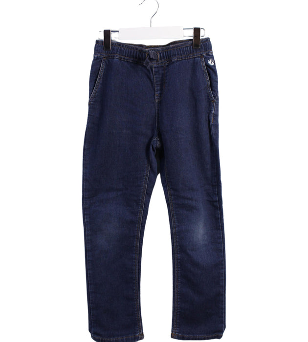 A Blue Jeans from Petit Bateau in size 8Y for boy. (Front View)