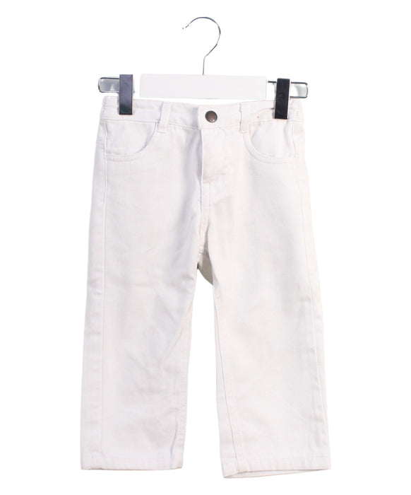 A White Casual Pants from Nautica in size 12-18M for boy. (Front View)