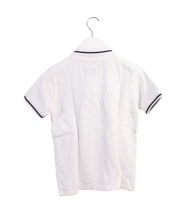 A White Short Sleeve Polos from Armani in size 6T for boy. (Back View)