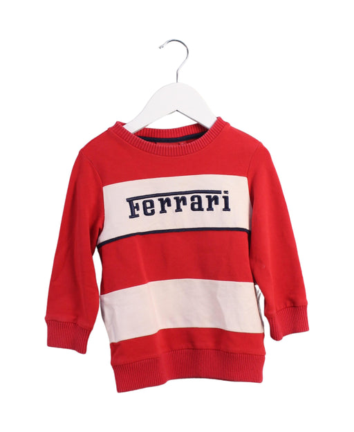 A Red Crewneck Sweatshirts from Ferrari in size 2T for boy. (Front View)