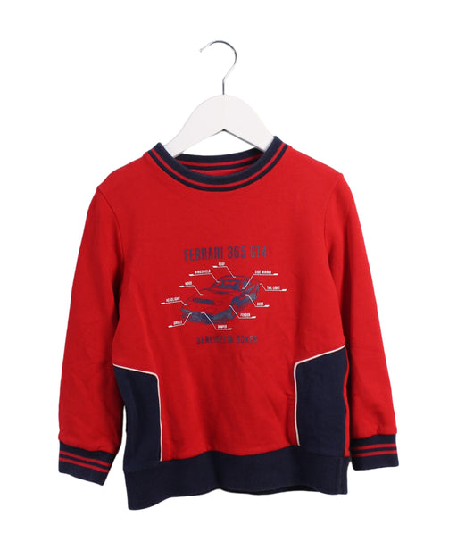 A Red Crewneck Sweatshirts from Ferrari in size 4T for boy. (Front View)