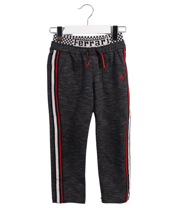 A Grey Sweatpants from Ferrari in size 4T for boy. (Front View)