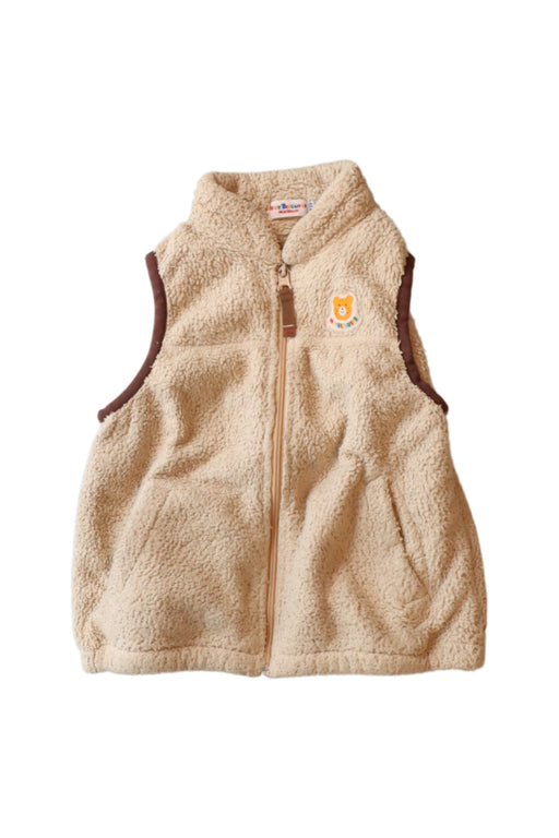 A Beige Outerwear Vests from Miki House in size 4T for boy. (Front View)