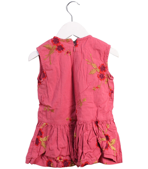 A Pink Sleeveless Dresses from Rita co Rita in size 2T for girl. (Back View)