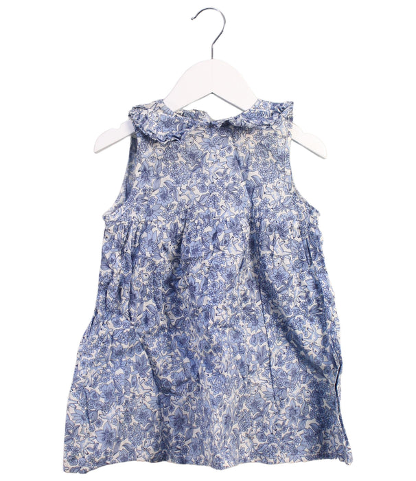 A Blue Sleeveless Dresses from Siaomimi in size 4T for girl. (Front View)